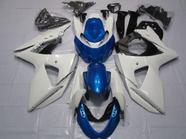 Carenados Moto Suzuki GSXR 1000 2009-2016 - Blanco Azul Asequibles