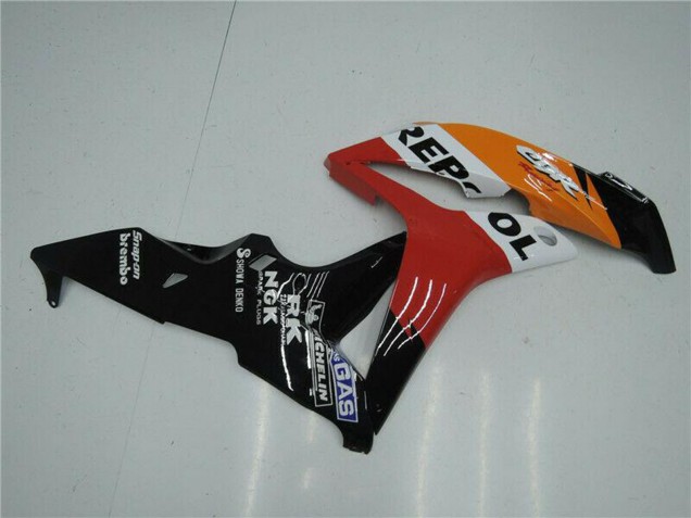 Carenado Moto Honda CBR600RR 2007-2008 - Naranja Blanco Rojo Negro Brillante Repsol Asequibles