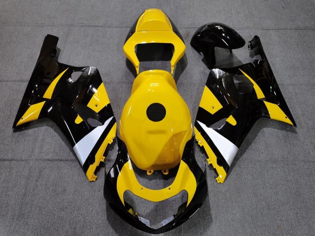 Carenados Moto Suzuki GSXR 600 / GSXR 750 2001-2003 - Amarillo Blanco Negro Brillante Asequibles