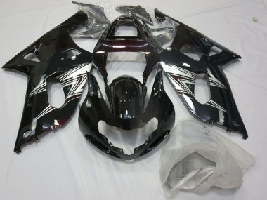 Carenados Moto Suzuki GSXR 600 / GSXR 750 2001-2003 - Negro Brillante Plata Blanco Asequibles