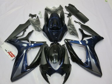 Carenados Moto Suzuki GSXR 600 / GSXR 750 2006-2007 - Azul Gris Negro Raya Asequibles