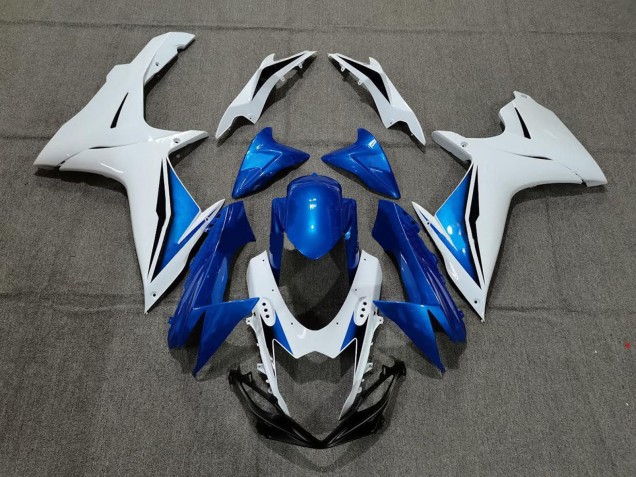 Carenado Moto Suzuki GSXR 600 / GSXR 750 2011-2024 - Blanco Azul Asequibles