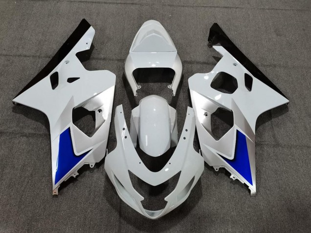 Kits Carenado Moto Suzuki GSXR 600 / GSXR 750 2004-2005 - Blanco Azul Negro Asequibles