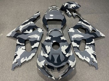 Carenados Moto Suzuki GSXR 600 / GSXR 750 2001-2003 - Gris Negro Blanco Camouflage Asequibles