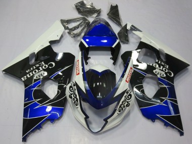 Carenados Moto Suzuki GSXR 600 / GSXR 750 2004-2005 - Blanco Azul Negro Corona Motul Asequibles