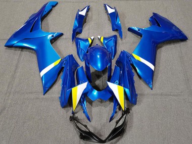 Carenados Moto Suzuki GSXR 600 / GSXR 750 2011-2024 - Azul Blanco Amarillo Asequibles
