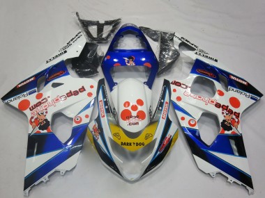 Carenados Moto Suzuki GSXR 600 / GSXR 750 2004-2005 - Blanco Azul Rojo Amarillo Negro Dark Dog Asequibles