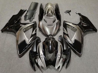 Carenados Moto Suzuki GSXR 600 / GSXR 750 2006-2007 - Plata Oscuro Negro Brillante Asequibles