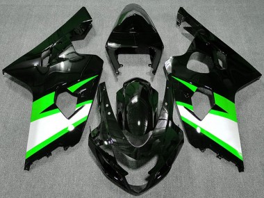 Carenados Moto Suzuki GSXR 600 / GSXR 750 2004-2005 - Negro Brillante Verde Blanco Asequibles