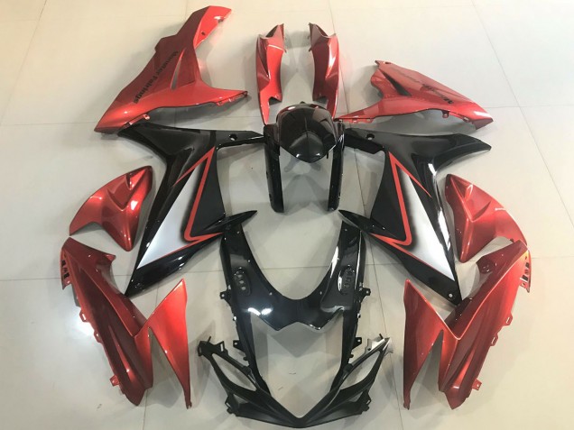 Carenados Moto Suzuki GSXR 600 / GSXR 750 2011-2024 - Naranja Plata Negro Brillante Asequibles