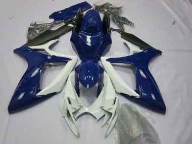 Carenados Moto Suzuki GSXR 600 / GSXR 750 2006-2007 - Azul Blanco Negro Asequibles