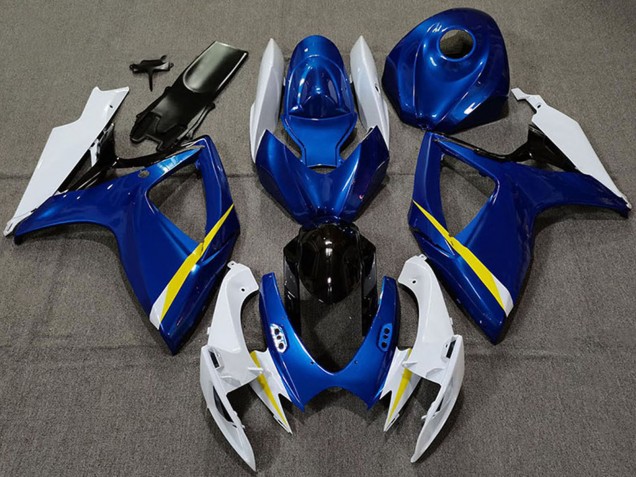 Carenados Moto Suzuki GSXR 600 / GSXR 750 2006-2007 - Blanco Azul Amarillo Negro Asequibles