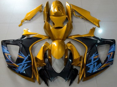 Carenados Moto Suzuki GSXR 600 / GSXR 750 2006-2007 - Oro Negro Azul Asequibles