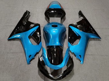Carenados Moto Suzuki GSXR 600 / GSXR 750 2001-2003 - Azul Claro Negro Brillante Asequibles
