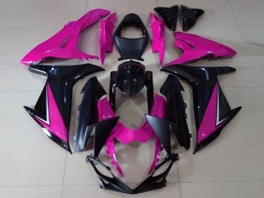 Carenados Moto Suzuki GSXR 600 / GSXR 750 2011-2024 - Rosa Negro Brillante Negro Mate Asequibles