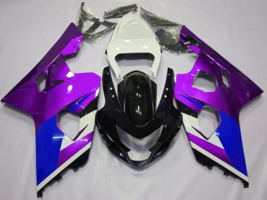 Carenados Moto Suzuki GSXR 600 / GSXR 750 2004-2005 - Blanco Púrpura Azul Negro Brillante Asequibles