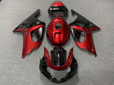 Carenados Moto Suzuki GSXR 600 / GSXR 750 2001-2003 - Rojo Negro Brillante Asequibles