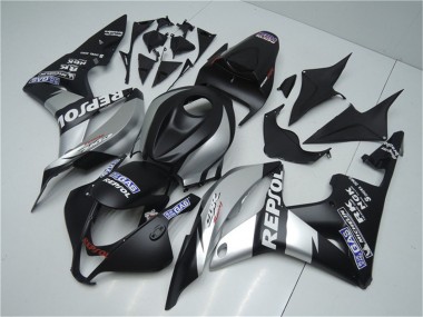 Carenados Moto Honda CBR600RR 2007-2008 - Negro Mate Plata Gris Repsol Asequibles