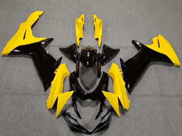 Carenados Moto Suzuki GSXR 600 / GSXR 750 2011-2024 - Amarillo Negro Brillante Asequibles