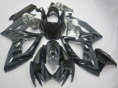 Carenados Moto Suzuki GSXR 600 / GSXR 750 2006-2007 - Gris Negro Llama Asequibles