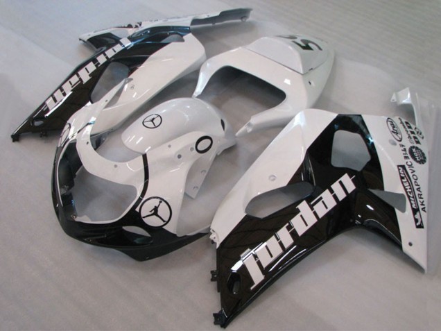 Carenados Moto Suzuki GSXR 600 / GSXR 750 2001-2003 - Blanco Negro Brillante Jordan Michelin Asequibles