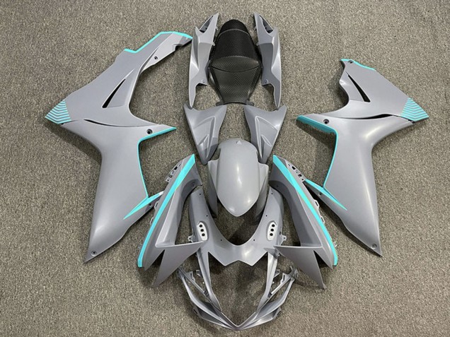 Carenados Moto Suzuki GSXR 600 / GSXR 750 2011-2024 - Nardo Gris Mate Azul Verdoso Accents Asequibles
