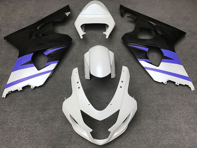 Carenados Moto Suzuki GSXR 600 / GSXR 750 2004-2005 - Blanco Azul Negro Mate Asequibles