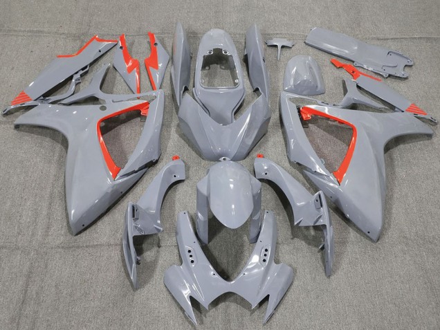 Carenados Moto Suzuki GSXR 600 / GSXR 750 2006-2007 - Nardo Gris Rojo Asequibles