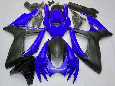 Carenados Moto Suzuki GSXR 600 / GSXR 750 2006-2007 - Azul Negro Mate Asequibles