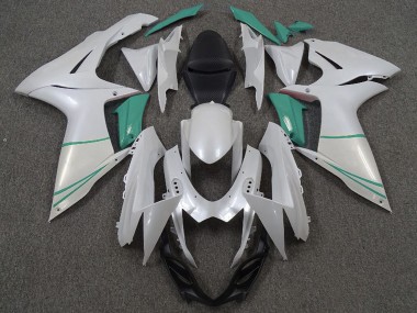 Carenados Moto Suzuki GSXR 600 / GSXR 750 2011-2024 - Blanco Perla T Azul Asequibles