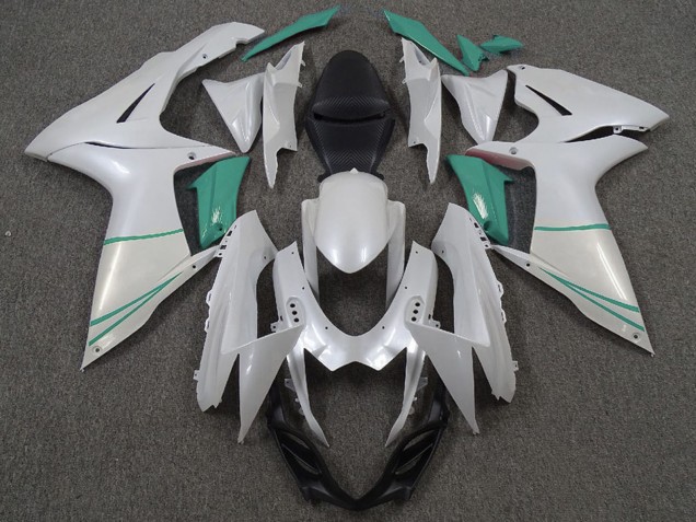 Carenados Moto Suzuki GSXR 600 / GSXR 750 2011-2024 - Blanco Perla T Azul Asequibles