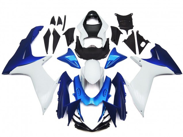 Carenados Moto Suzuki GSXR 600 / GSXR 750 2011-2024 - Blanco Azul Asequibles