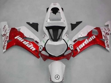 Carenados Moto Suzuki GSXR 600 / GSXR 750 2001-2003 - Blanco Rojo Jordan Dunlop Asequibles