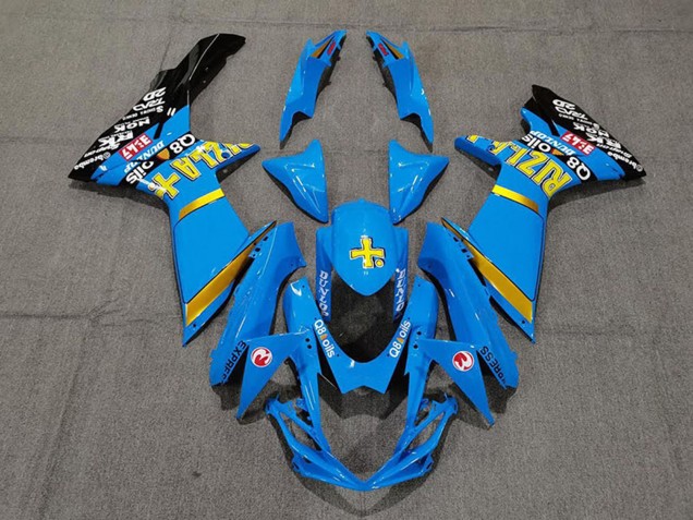 Carenados Moto Suzuki GSXR 600 / GSXR 750 2011-2024 - Azul Amarillo Oro Negro Rizla Asequibles
