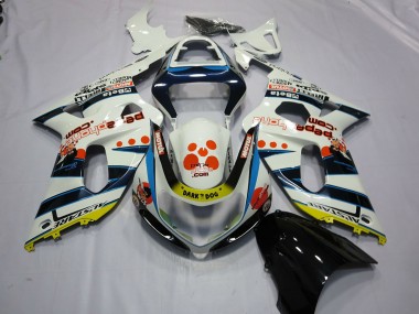 Carenados Moto Suzuki GSXR 600 / GSXR 750 2001-2003 - Blanco Azul Rojo Amarillo Spots Asequibles