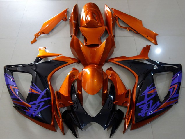 Carenados Moto Suzuki GSXR 600 / GSXR 750 2006-2007 - Naranja Negro Brillante Azul Asequibles