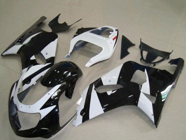 Carenados Moto Suzuki GSXR 600 / GSXR 750 2001-2003 - Blanco Negro Brillante Asequibles
