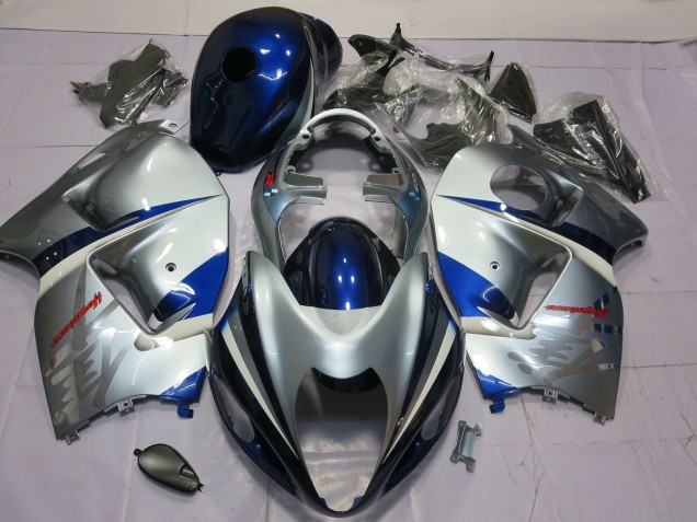 Carenado Moto Suzuki GSXR 1300 1996-2007 - Plata Azul Asequibles