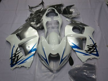 Carenados Moto Suzuki GSXR 1300 1996-2007 - Blanco Plata Azul Asequibles