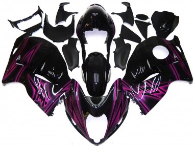 Carenados Moto Suzuki GSXR 1300 1996-2007 - Negro Brillante Púrpura Llama Asequibles