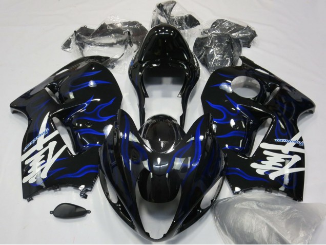 Carenados Moto Suzuki GSXR 1300 1996-2007 - Negro Brillante Azul Llama Asequibles