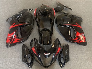 Carenados Moto Suzuki GSXR 1300 2008-2020 - Negro Brillante Rojo Logo Asequibles