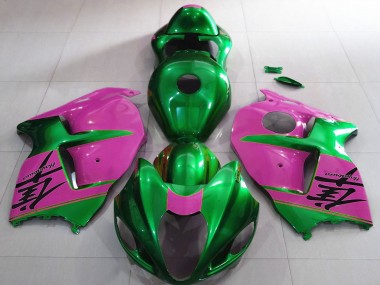 Carenados Moto Suzuki GSXR 1300 1996-2007 - Verde Brillante Rosa Asequibles