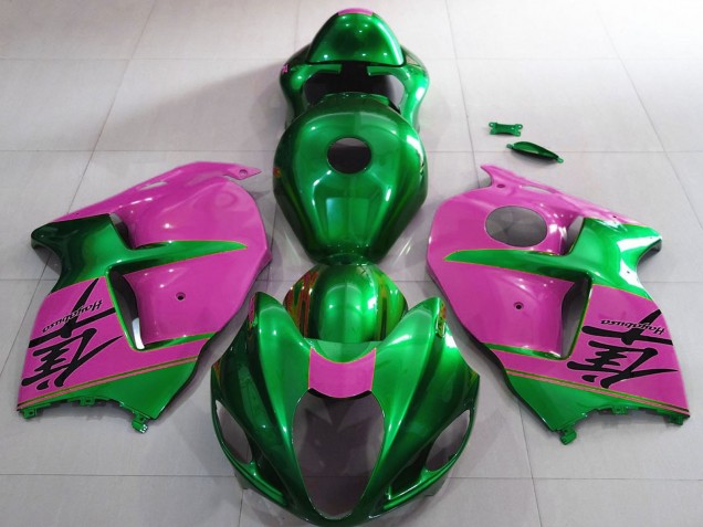 Carenados Moto Suzuki GSXR 1300 1996-2007 - Verde Brillante Rosa Asequibles