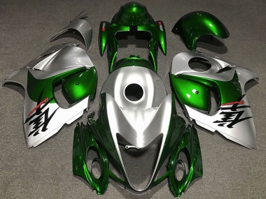 Carenados Moto Suzuki GSXR 1300 2008-2020 - Verde Brillante Plata Asequibles