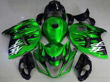 Carenados Moto Suzuki GSXR 1300 2008-2020 - Verde Brillante Negro Asequibles