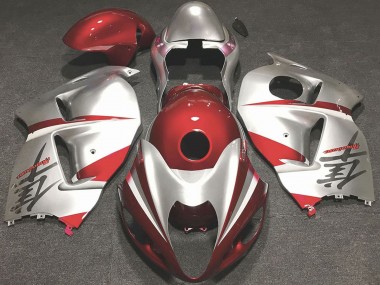 Carenados Moto Suzuki GSXR 1300 1996-2007 - Rojo Brillante Plata Asequibles