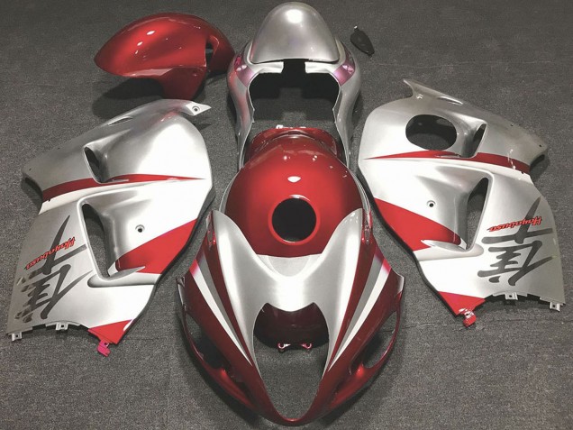 Carenados Moto Suzuki GSXR 1300 1996-2007 - Rojo Brillante Plata Asequibles