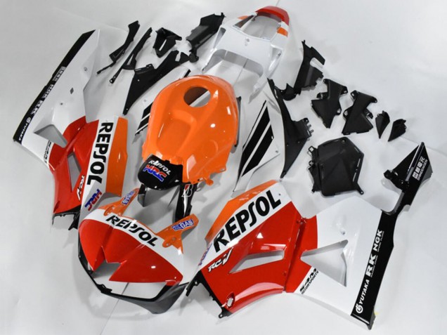 Carenado Moto Honda CBR600RR 2013-2023 - Naranja Blanco Rojo Negro Brillante Repsol Asequibles