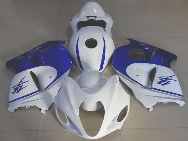 Carenados Moto Suzuki GSXR 1300 1996-2007 - Blanco Brillante Azul Asequibles